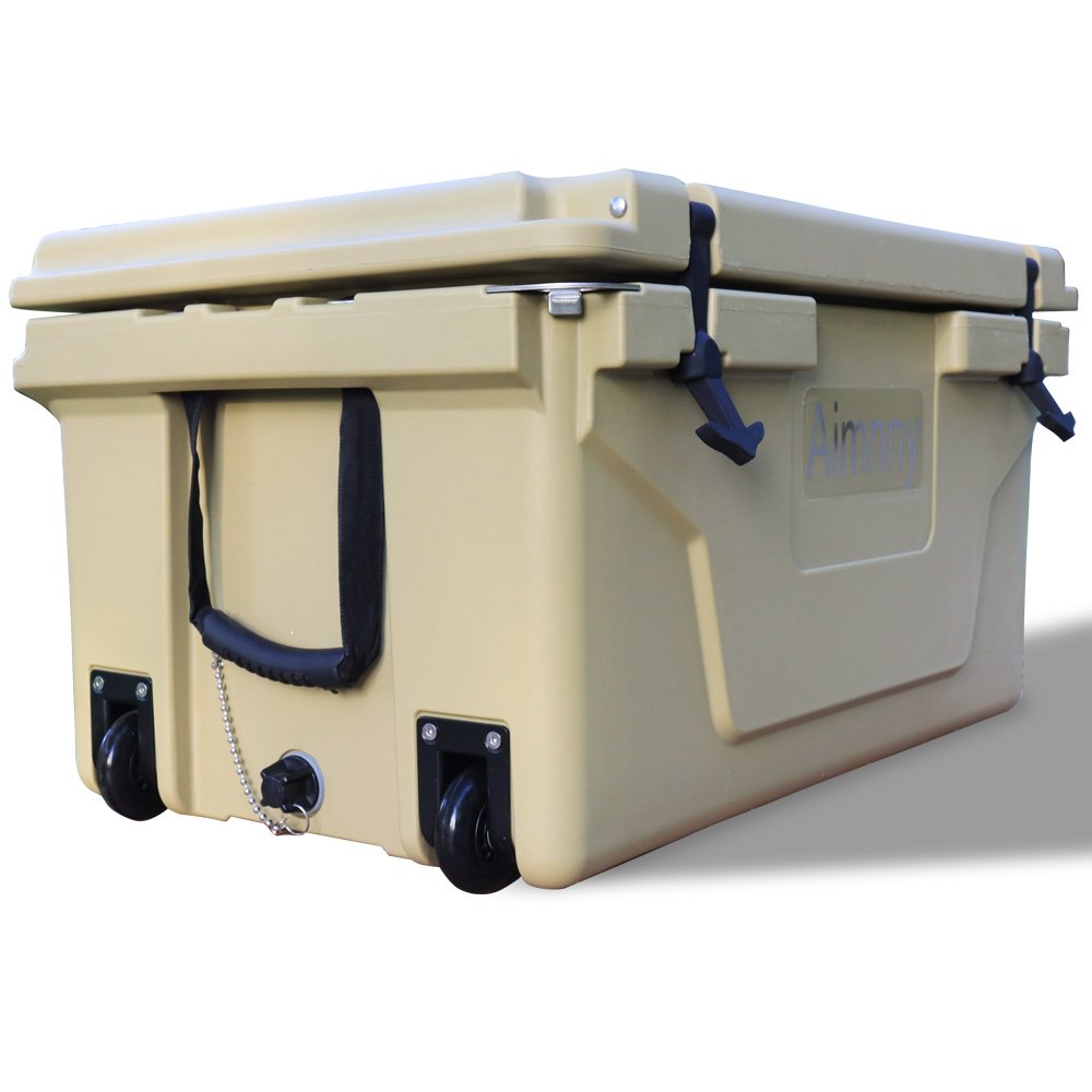 Khaki color ice cooler box 65QT camping ice chest beer box outdoor fishing cooler Khaki color ice cooler box 65QT camping ice chest beer box outdoor fishing cooler