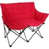 Camping Love Seat Chair;  Red;  Adult use