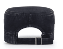 Cotton Hat Adjustable Black-Fabric trimmed Vintage