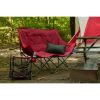Camping Love Seat Chair;  Red;  Adult use