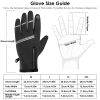1Pair Winter Gloves Touchscreen Thermal Windproof Fleece Lined Gloves